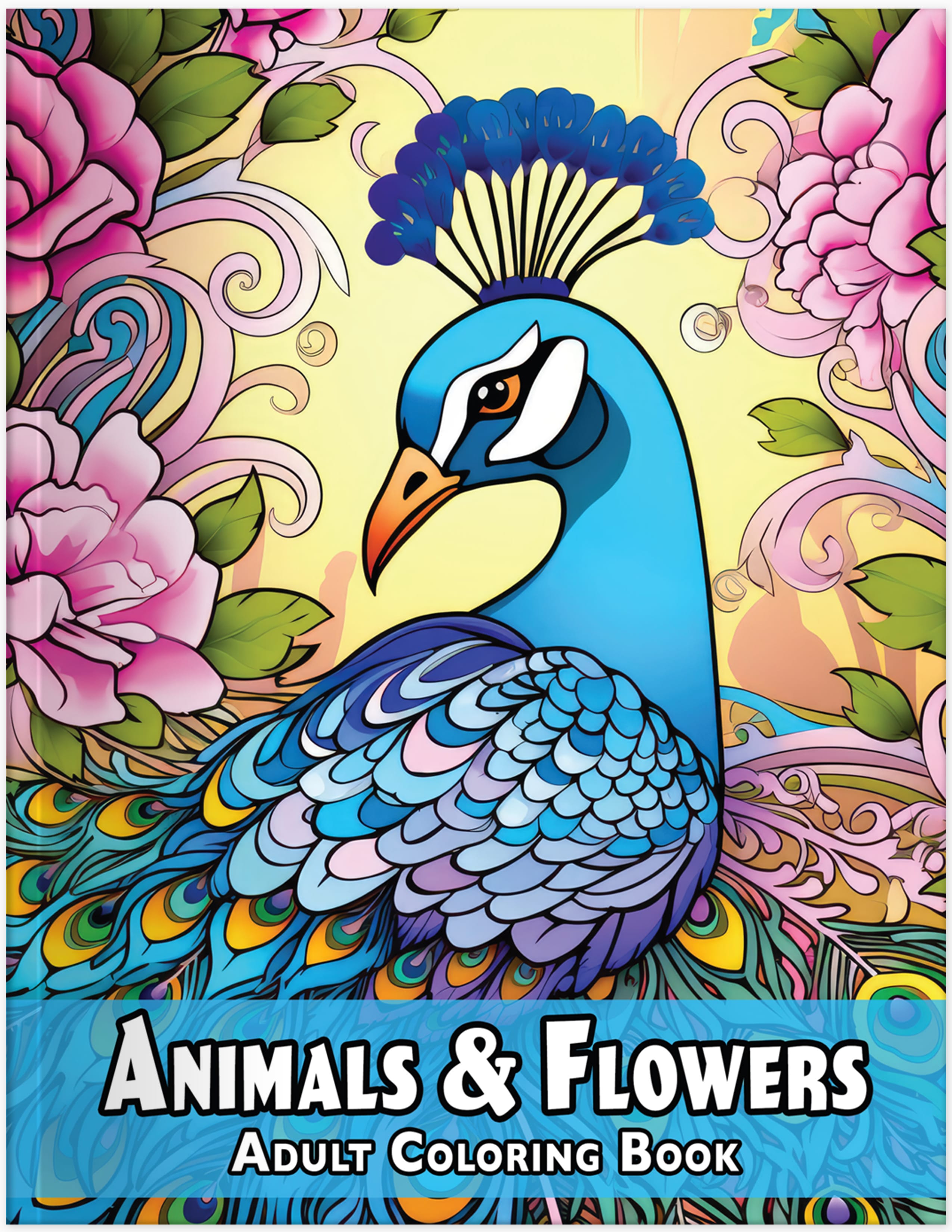 mandala zentangle and zen doodle style animals and flowers adult coloring book