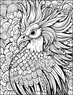 bird phoenix mandala zentangle and zen doodle style from animals and flowers adult coloring book