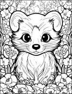 woodland animals mandala zentangle and zen doodle style from animals and flowers adult coloring book