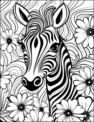 zebra mandala zentangle and zen doodle style from animals and flowers adult coloring book