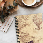 antique map spiral notebook unique gift cartography ancient world maps writing journal lined and blank