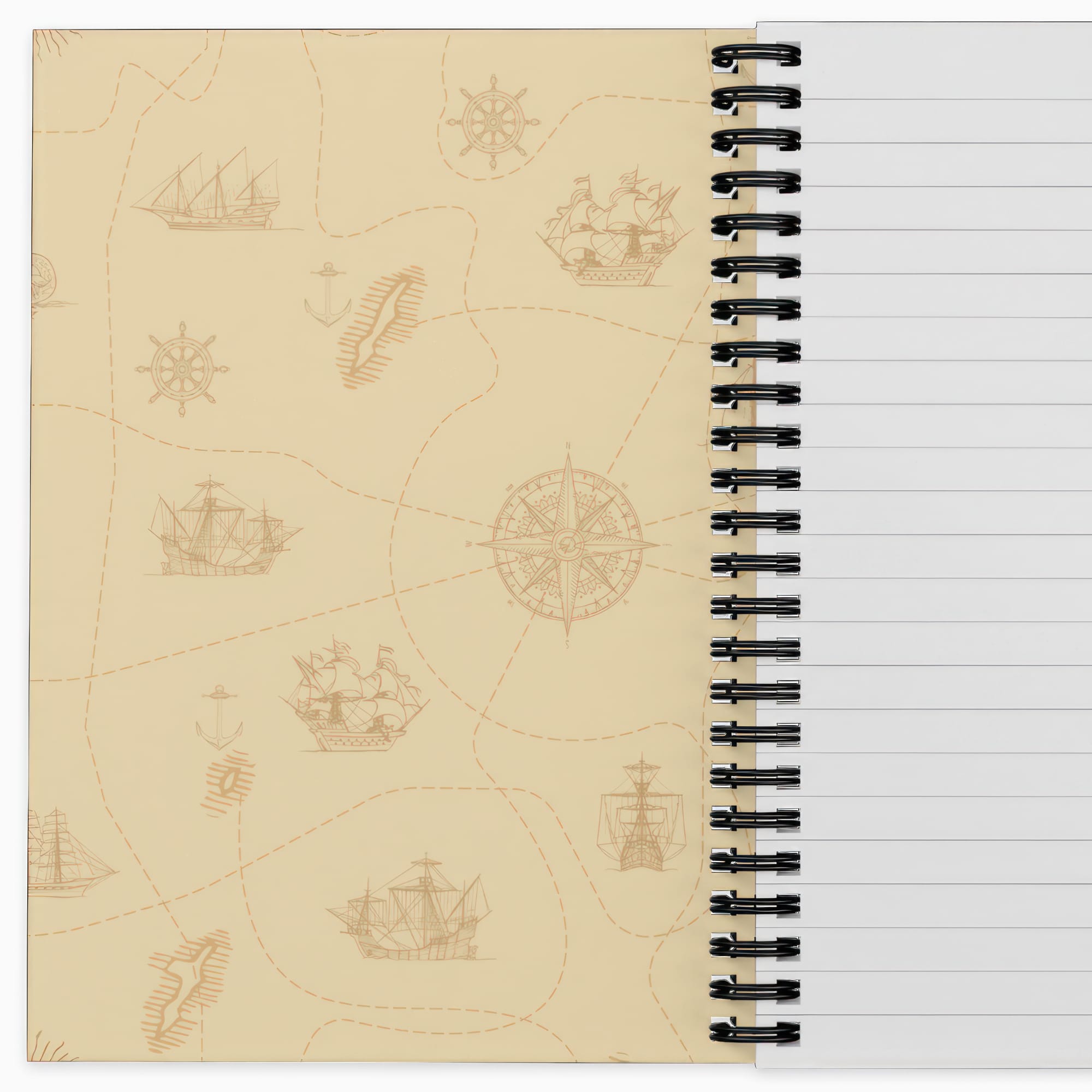 antique map spiral notebook unique gift cartography ancient world maps writing journal lined and blank