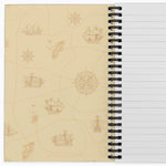 antique map spiral notebook unique gift cartography ancient world maps writing journal lined and blank