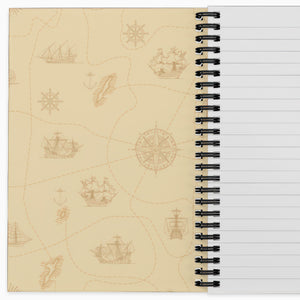 antique map spiral notebook unique gift cartography ancient world maps writing journal lined and blank