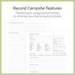 camping journal rv travel organizer caravan holiday campsite record notebook camper gift motorhome adventure