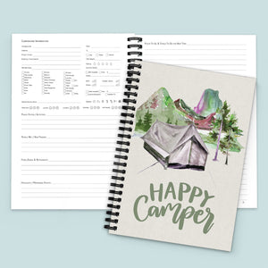 camping journal rv travel organizer caravan holiday campsite record notebook camper gift motorhome adventure
