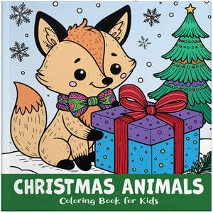 christmas animals coloring book for kids children colouring pages Xmas holiday winter rainy day activities color sheets paperback