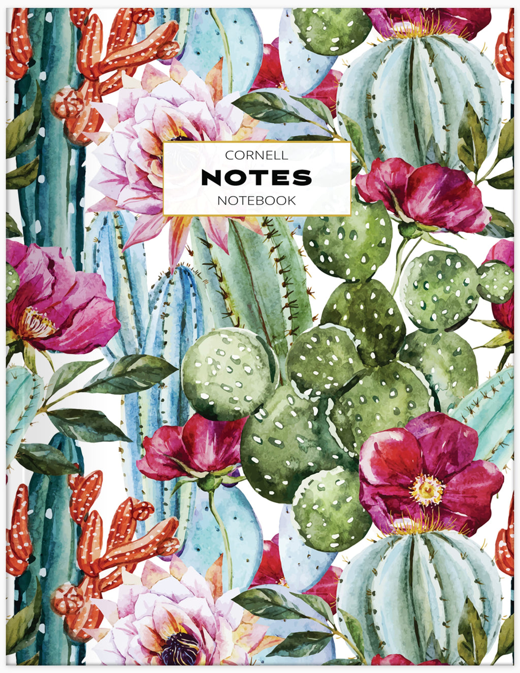cornell notes method note taking lab notebook college lecture notes study system student university back to school supplies paperback cactus and succulents