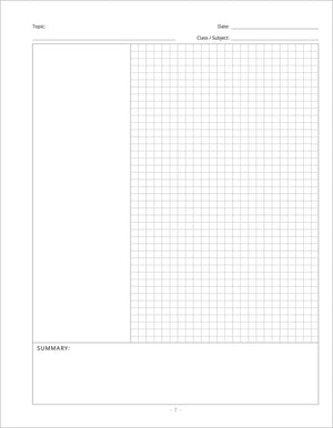 cornell notes method note taking lab notebook college lecture notes study system student university back to school supplies grid graph paper quadrille