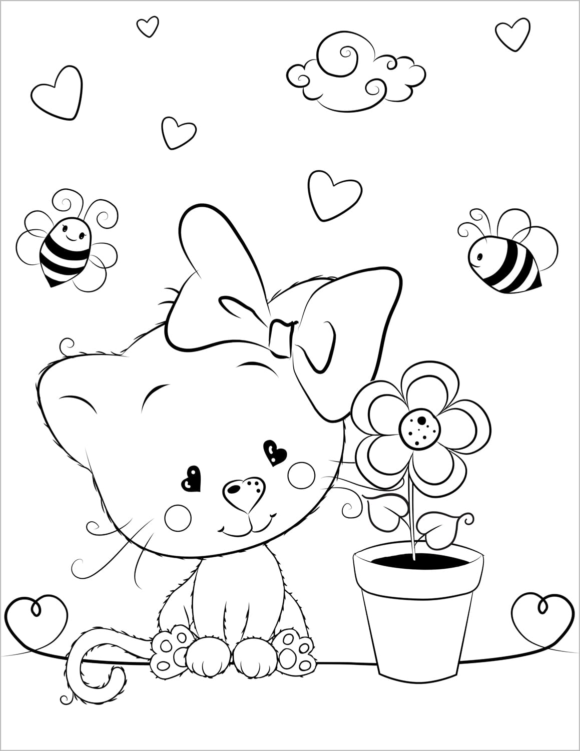 Schattige Katten Kleurboek voor Kinderen 4-8 jaar
