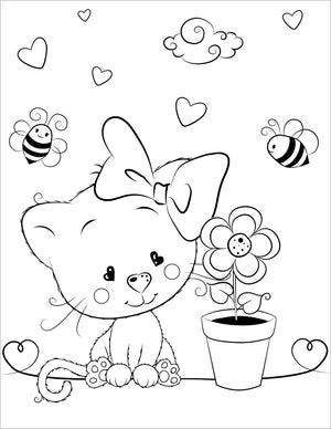 Schattige Katten Kleurboek voor Kinderen 4-8 jaar