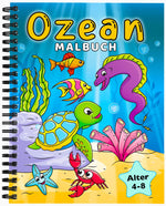 ozean tiere malbuch für kinder ausmalbilder unterwasser meer kreaturen spiralbindung