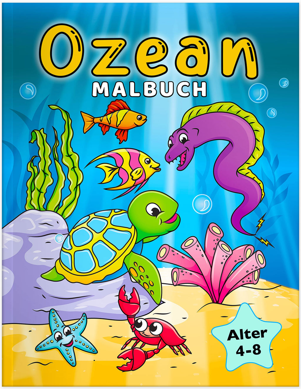 ozean tiere malbuch für kinder ausmalbilder unterwasser meer kreaturen