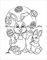 easter coloring book for kids easter bunny colouring page