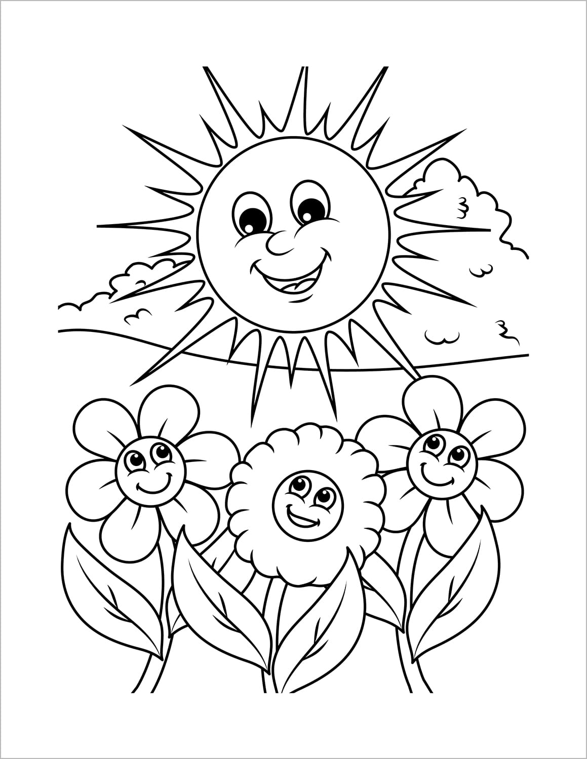 easter colouring book for children spring flowers coloring page