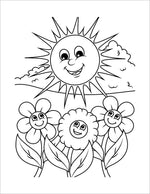 easter colouring book for children spring flowers coloring page