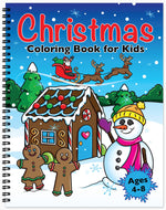 spiral bound christmas coloring book for kids XMAS winter holiday colouring pages