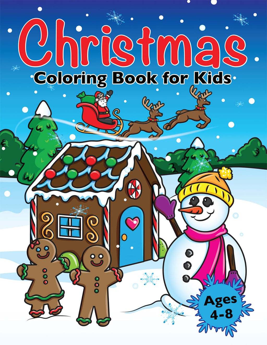christmas coloring book for kids ages 4 to 8
