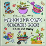 garden spring flowers bold and easy coloring book for adults large print colouring pages for kids teens and beginners easter holiday floral gardening nature theme