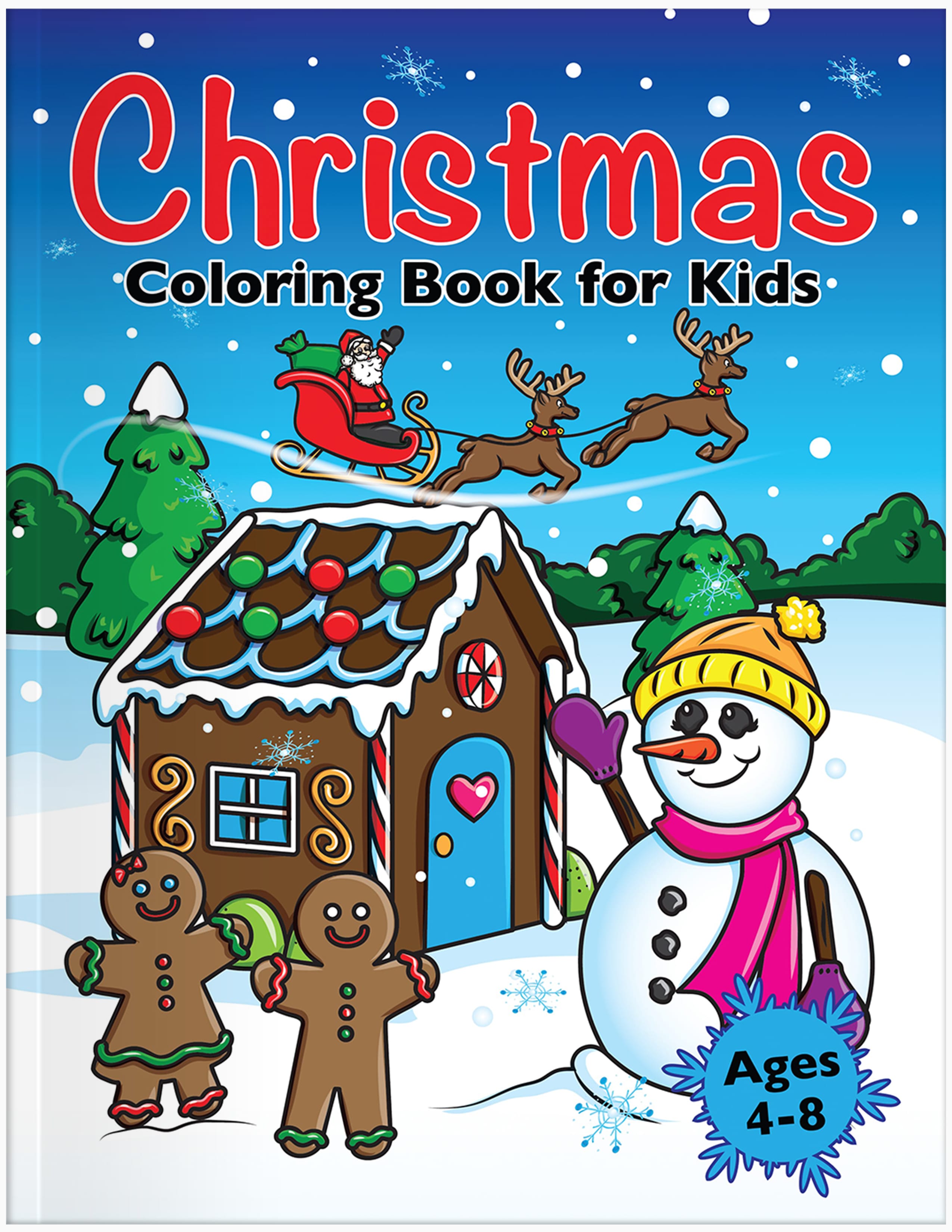 christmas coloring book for kids XMAS winter holiday colouring pages