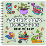 garden spring flowers bold and easy coloring book for adults large print colouring pages for kids teens and beginners easter holiday floral gardening nature theme spiral bound coloring sheets