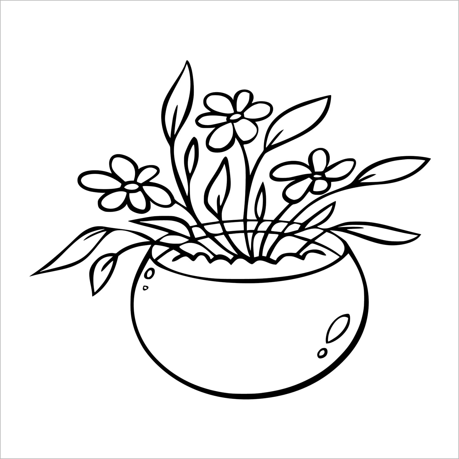 garden spring flowers bold and easy coloring book for adults large print colouring pages for kids teens and beginners easter holiday floral gardening nature theme printable coloring sheets