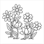 garden spring flowers bold and easy coloring book for adults large print colouring pages for kids teens and beginners easter holiday floral gardening nature theme printable coloring sheets