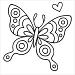 groovy vibes retro bold and easy coloring book large print colouring pages butterfly