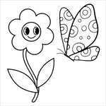 groovy vibes retro bold and easy coloring book large print colouring pages flower and butterfly