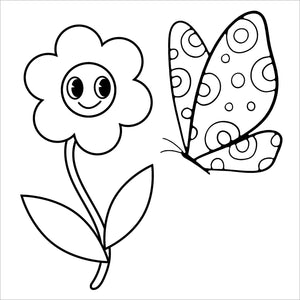 groovy vibes retro bold and easy coloring book large print colouring pages flower and butterfly