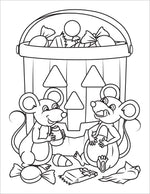 halloween coloring book for kids spooky colouring pages mice eating trick or treat candy