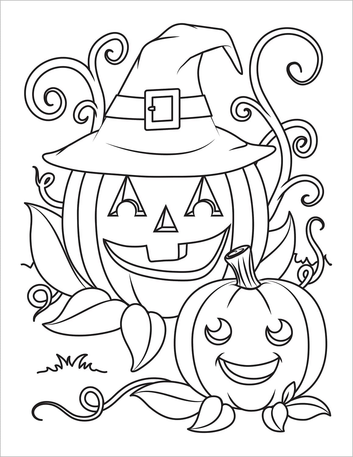 halloween coloring book for kids spooky colouring pages pumpkin and jack-o-lantern