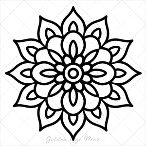 mandalas bold and easy coloring book for adults simple large print colouring pages geometric patterns kids beginners seniors