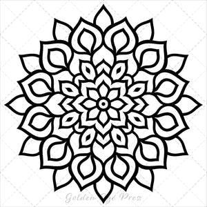 mandalas bold and easy coloring book for adults simple large print colouring pages geometric patterns kids beginners seniors