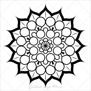mandalas bold and easy coloring book for adults simple large print colouring pages geometric patterns kids beginners seniors