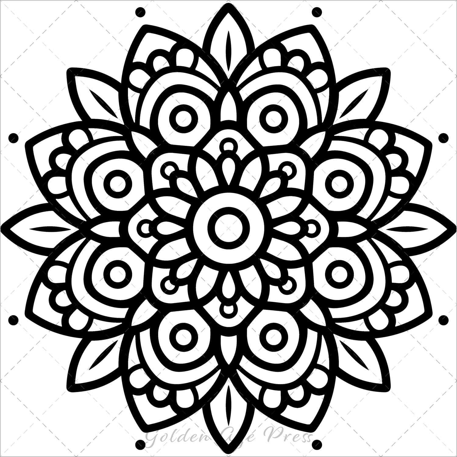 mandalas bold and easy coloring book for adults simple large print colouring pages geometric patterns kids beginners seniors