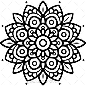 mandalas bold and easy coloring book for adults simple large print colouring pages geometric patterns kids beginners seniors