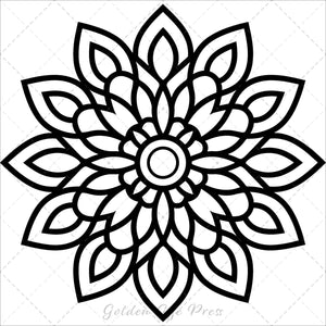 mandalas bold and easy coloring book for adults simple large print colouring pages geometric patterns kids beginners seniors