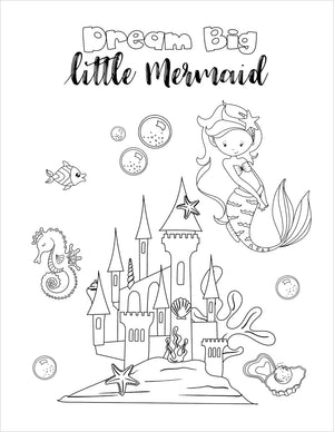 mermaid naia primary composition book K-2 story journal notebook bonus coloring page