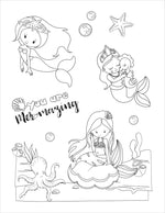 mermaid naia primary composition book K-2 story journal notebook bonus coloring page