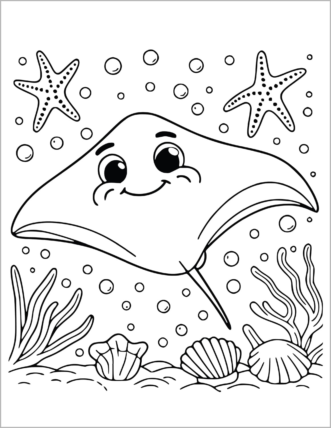 ozean tiere malbuch für kinder ausmalbilder unterwasser meer kreaturen