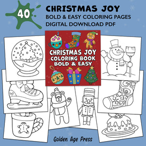 Christmas Joy Bold & Easy Coloring Book