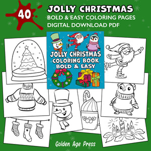 Jolly Christmas Bold & Easy Coloring Book