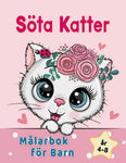 Söta Katter Målarbok För Barn 4-8 år