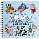 Animals Bold & Easy Coloring Book