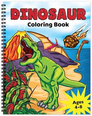 dinosaur coloring book for boys dino kids colouring pages for children ages 4 - 8 spiral version