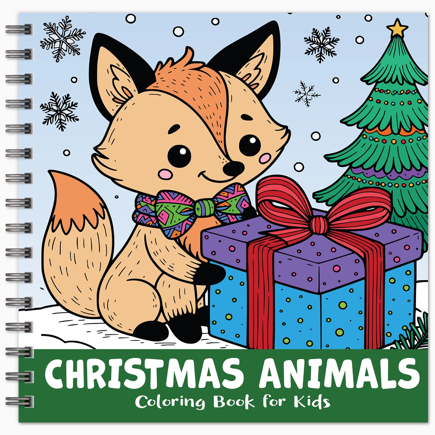christmas animals coloring book for kids children colouring pages Xmas holiday winter rainy day activities color sheets spiral bound