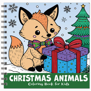 christmas animals coloring book for kids children colouring pages Xmas holiday winter rainy day activities color sheets spiral bound