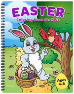 easter coloring book for kids colouring pages for girls children ages 4-8 spiral bound