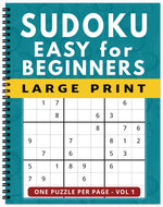 easy sudoku puzzles large print for seniors adults and visually impaired spiral bound